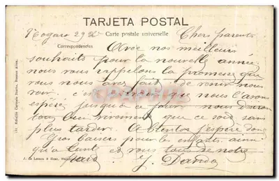 Stara pocztówka Ogród Zoologiczny w Palermo, ZOO Buenos Aires, Argentyna — Rewers