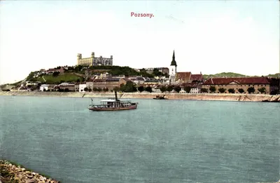 Pozsony — vista do castelo e do rio — Fotachrom L&F, n°1951