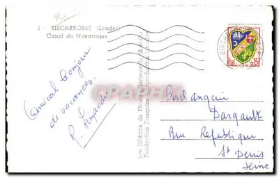 Canal de Navarrosse — Biscarrosse (Landes) — Les Éditions du Moulin-Santrouville — Verso
