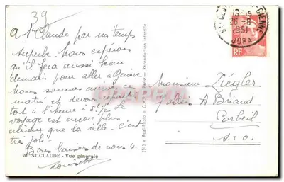 Saint-Claude — Widok ogólny — C.A.P. Paris n°20 — Rewers