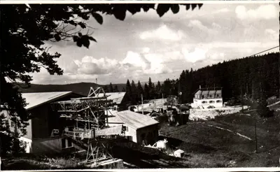 O Col da Faucille — saída do teleférico na Vieille-Faucille — Edição E. PROTET, Dole
