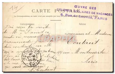 Vire — O Castelo — Coleção Leclerc — Verso
