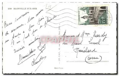 Blonville-sur-Mer — Ricordo — Grafica — Verso