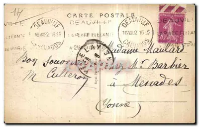 Deauville-Plage-Fleurie — Normandy-Hotel — A Cour Normande — Verso