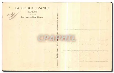 Royan — Port w burzowy wieczór — Wydawnictwo Art YVON, Paryż — Rewers