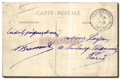 Murat - Rocher de Bonnevie (1070 metros) — A Auvergne, Cantal — editor desconhecido, n° 699 — Verso