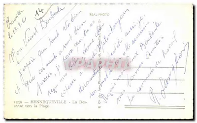 Hennequeville — A descida para a praia — Cie des Arts Photographiques — Verso