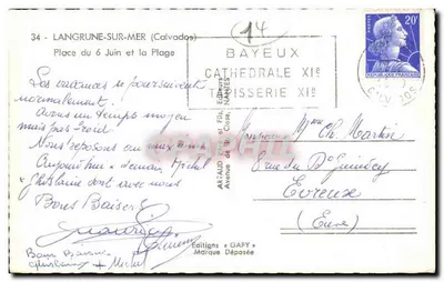 Langrune-sur-Mer — Plac 6 Czerwca i plaża — Wydawnictwo Gaby — Rewers
