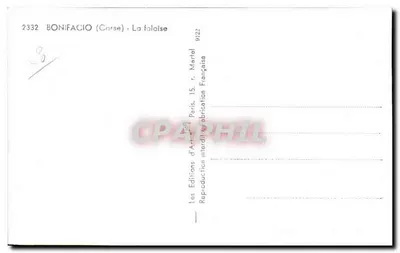 Bonifacio (Córsega) — A falésia — Éditions d'Art Martel — Verso