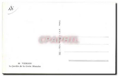 Ogród Croix Blanche — Vierzon — wydawca REALPHO (C.A.P. Paryż) n°60 — Rewers