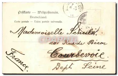 Strasse auf Matupi — widok ulicy z palmami — wydawca nieznany, nr serii 02 — Rewers