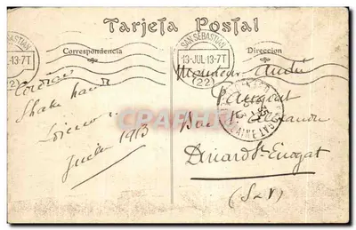 San Sebastián — De Tuinen van Alderdi-Eder — ND Fot. — Achterkant