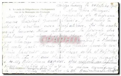 Zatoka Diego-Suarez (Madagaskar) — widok na Górze Francuską — Foto RICHEBOIS — Rewers