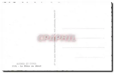 Modlitwa w pustyni — Sceny i Typy — Spółka Sztuki Fotograficznej, Paryż — Rewers