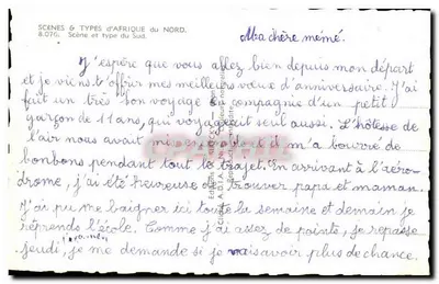 Cena e tipo do sul — Cenas & Tipos da África do Norte. 8.076 — Edições A.D.I.A. Nîmes — Verso