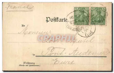Diez a. Lahn — Castelo e Ponte da Lahn — Editora Th. H. Möbius, Diez — Verso