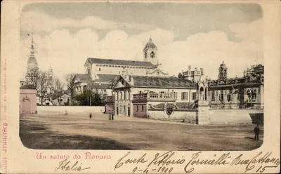 Vista de Novara — editor Francesco Vliebichler, Milão, n° 1041