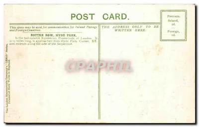 Londen - Rotten Row — paardentocht — Lesco Company — Achterkant