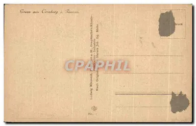 Cronberg no Taunus — Velho Castelo — Graphische Industrie Joh. Mohr — Verso