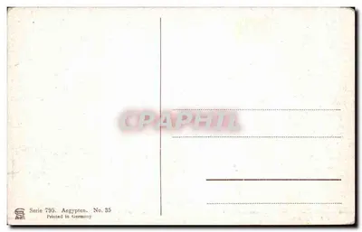 Pôr do sol sobre as pirâmides de Gizé — pintura de C. Willike — série 795, n° 35 — Verso