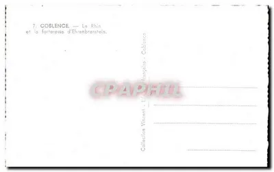 Coblence — O rio Reno e a fortaleza de Ehrenbreitstein — Verso