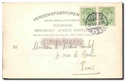Vista di Amalienborg Plads a Copenaghen — B.M. & Co. Numero 270 — Verso