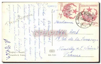 Widok rzeki Vltavy w Krajinie nad Poohří — Fotografia K. Prošek — Rewers