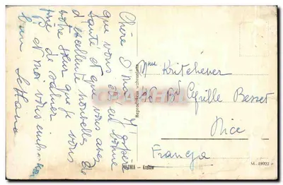 Bilhete postal antigo Zakopane Trem de vista na Gubalowka ao fundo Zakopane Polônia Polônia — Verso