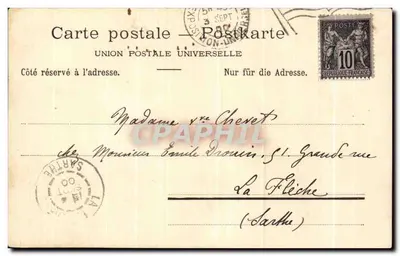 Berner Oberland — village suisse avec femme en costume traditionnel — Éditeur: Comptoir de Phototype Neuchâtel (Suisse) n°49 — Verso