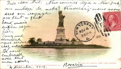 Estátua da Liberdade, Porto de Nova York — Detroit Photographic Co. n°5465