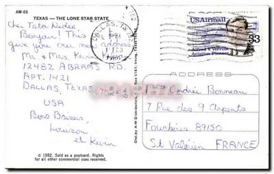 Teksas — The Lone Star State — A.W. Distributors — Rewers