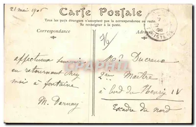 ROUEN — Antigo Ponte Suspensa — A. Touté, Passage Saint-Herbland, ND Phot — Verso