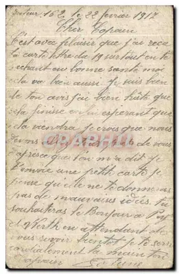 앤티크 엽서 여성 누드 섹슈얼 1917 — 뒷면