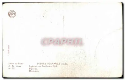 Ingenua — Una Muchacha Inocente — Henry Perrault, N° 223, Salón de París — Reverso