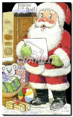 Papai Noel com carta — decoração de Natal — M.D. 606