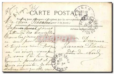 Rouen. Ulica i katedra Świętego Witalia — L.V.&C. n°310 — Rewers