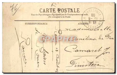 Rouen — La Seine i Most Transbordeur — wydawca nieznany, nr 11 — Rewers