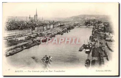 Rouen — Vista Geral tirada do Ponte Transbordeur — Collections ND Phot