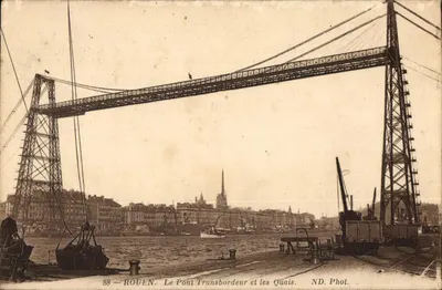Rouen — O Ponte Transbordeur e os Quais — ND. Fot. n°88
