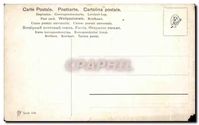 Scena jesiennej z bukami — praca Mosera — seria 310 — Rewers