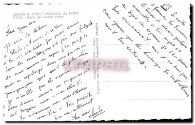 Scena z wsi arabskiej — Północna Afryka — Wydawca JOMONE, nr 8.028 — Rewers