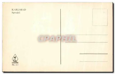 Karlsbad — Sprudel — LESOPIKA No. 817 — Verso