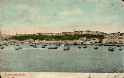 Hafen von Bahia — Ansicht des Hafens mit zahlreichen Booten — unbekannter Verlag, Seriennummer nicht sichtbar