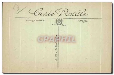 Thiers — Widok Doliny Limagne z Zamku Hors — Lévy Fils et Cie, Paryż-Vaugirard, nr 33 — Rewers