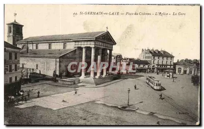 St-GERMAIN-en-LAYE — Plac Zamku — Katedra — Stacja — L. Anellis