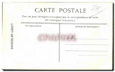 Versajles — Marie-Antoinette, królowa Francji, autorstwa pani Vigée-Lebrun — Wydane dla Chocolat-Louit — Rewers
