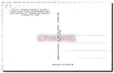 Marly-le-Roi — Bassin das Nappas (anteriormente Bassin das Nappas) — Lyna — Verso