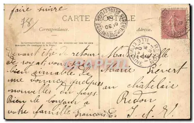 Castelo de Dampierre — Faches Oeste e Meio-dia — Vale de Chevreuse (S.-e O.) — Edição Gaurent, n° 345 — Verso