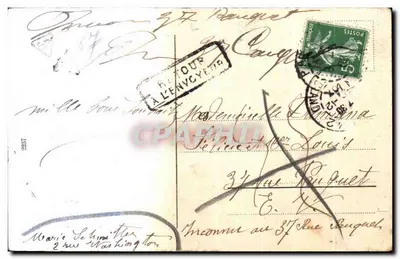 Kobieta z Alsacji — nosząca duży czarny węzeł i żółty kolczyk — wydawca nieznany — Rewers