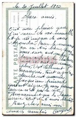 Bilhete postal antigo Salut de Constantinople Turquie Turkey Femme Folklore Cigarette — Verso